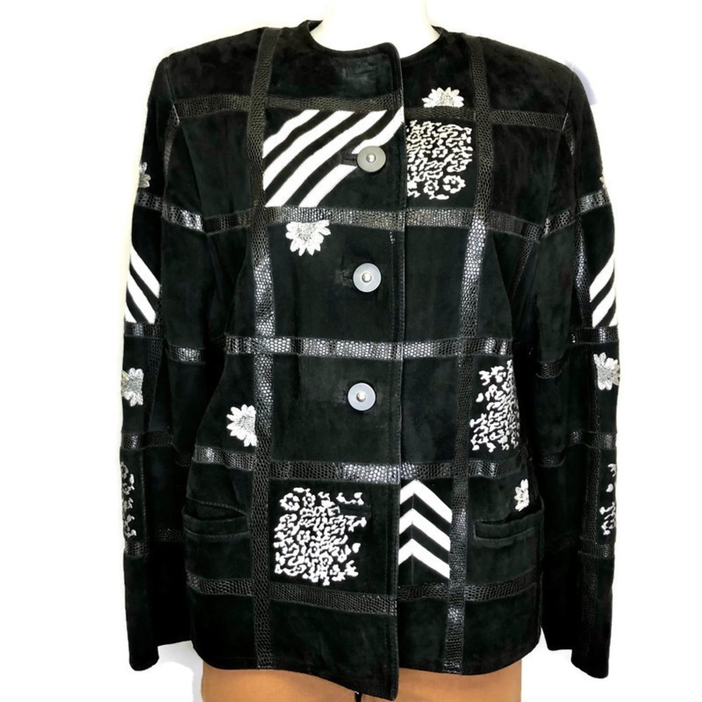 Zaspel women leather/suede gorgeous jacket sz 40 ( medium)